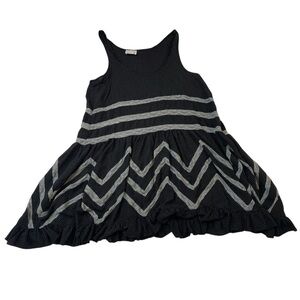 Intimately Free People Black Grey Polka Dot Lace Trapeze Womens Dress Size XS